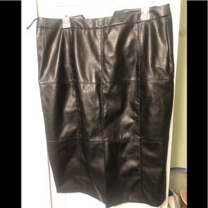 white house black market faux leather skirt